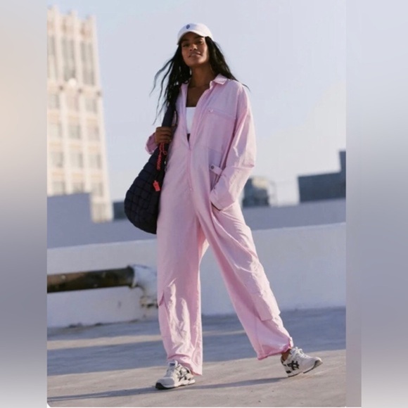 FREE PEOPLE fp movement olive army green Mesmerize Me Coverall jumpsuit size XS - Picture 12 of 16